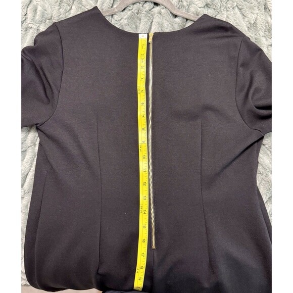 Chicos 0(US-4) Black Flare Sleeves Dress With Gold Zippered Back - Picture 14 of 14